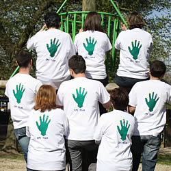 coh�sion d'�quipe pour la photo finale